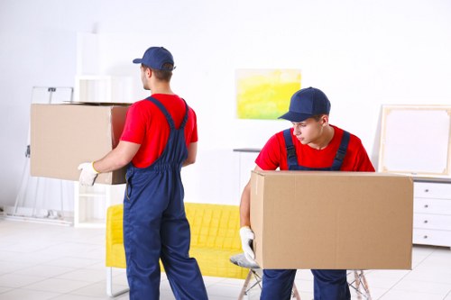 Removal team preparing a move in Bethnal Green street