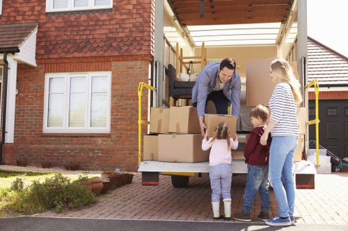 Removal team preparing a house move in Bethnalgreen