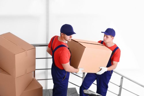 Man with van service preparing a booking and moving items