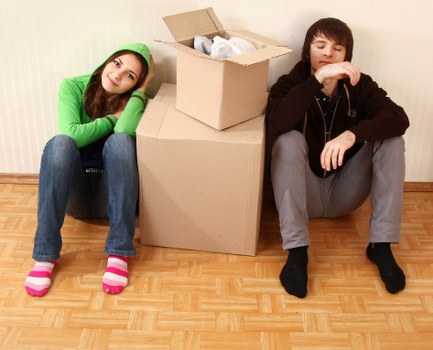 Packed office crates and relocation supplies for a Bethnalgreen business move