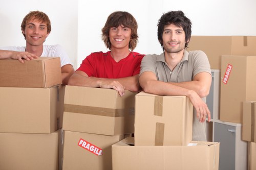 Moving helpers loading fragile household items for a Bethnal Green move