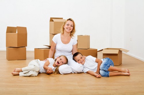 Local removal team handling furniture during a Bethnal Green relocation